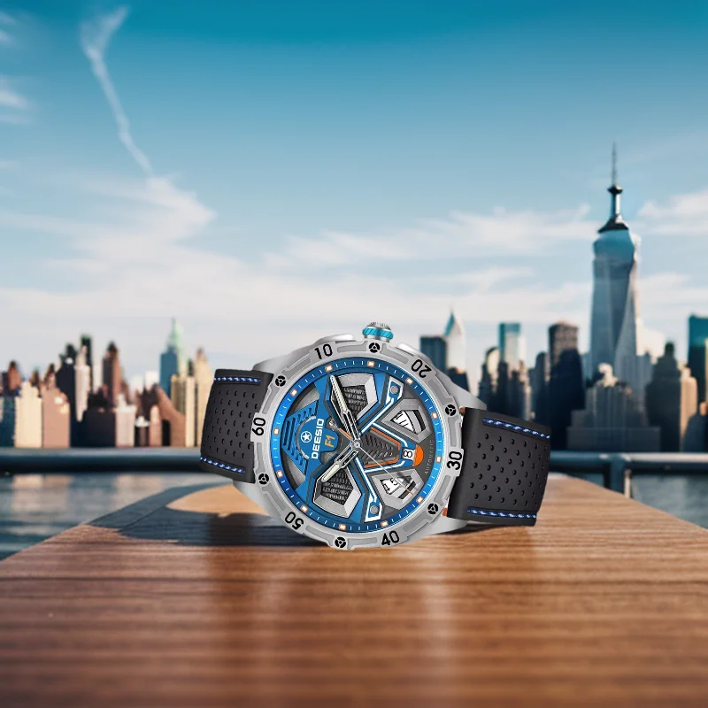 

Deesio Luxury Men's Watch D505A Automatic Movement Mechanical Waterproof Calendar Wristwatch Trend Sports Clock Male Accessories