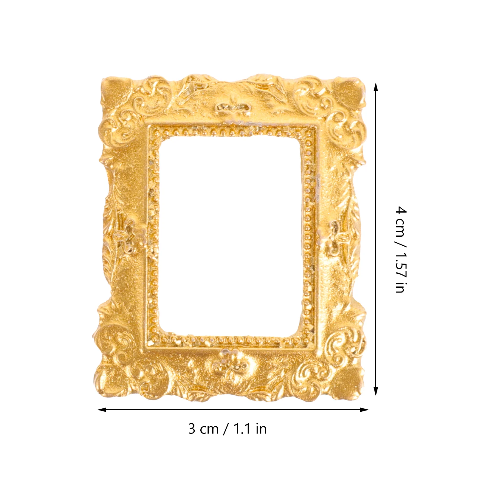 15 Pcs Photo Frame Gold Picture Frames Decor Mini Adornment House Resin Shower Curtain