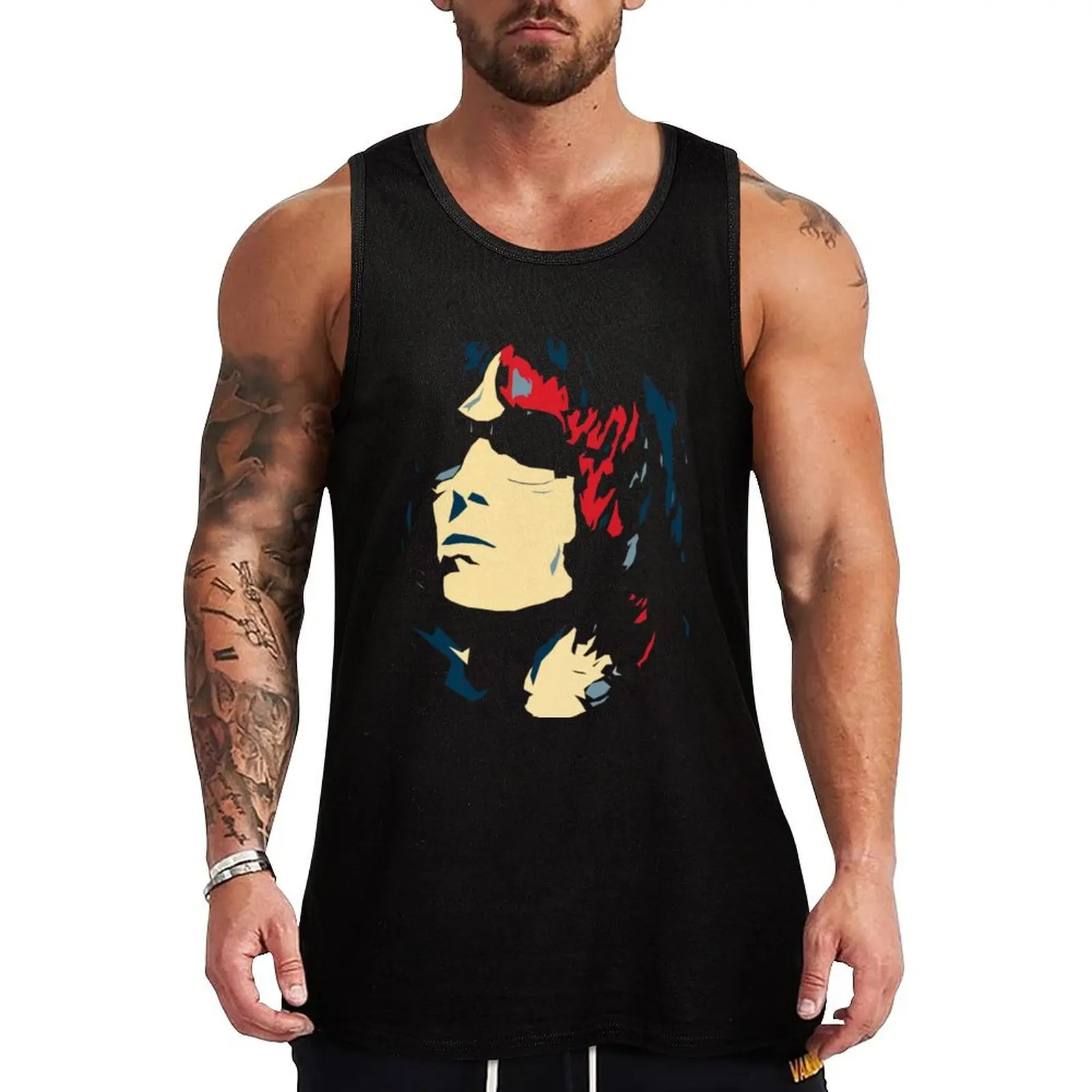 Vintage liam gallagher art Tank Top Work Outdoor Tank Top Durable Utility Sleeveless