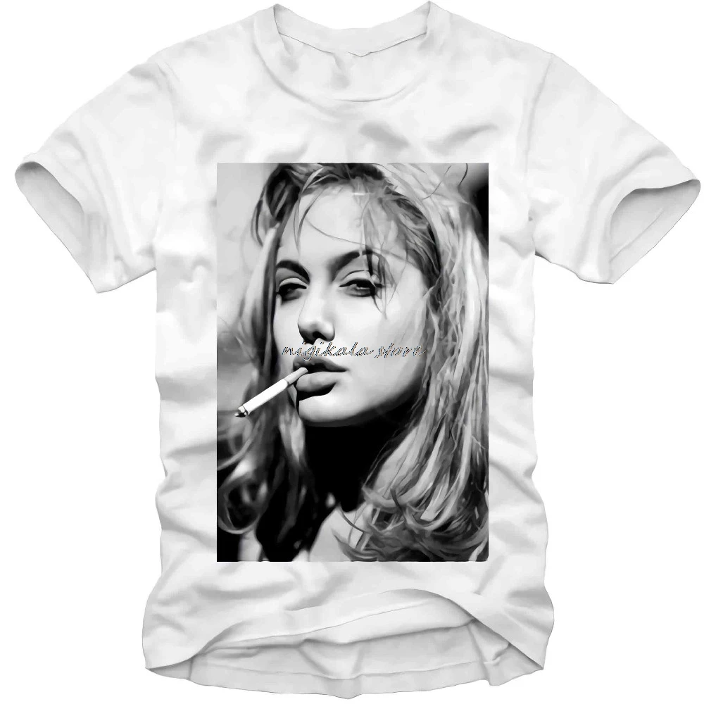 Desconto Camiseta ANGELINA JOLIE BRAD PITT FIGHT CLUB DVD PUNK CIGGY S/M/L/X
