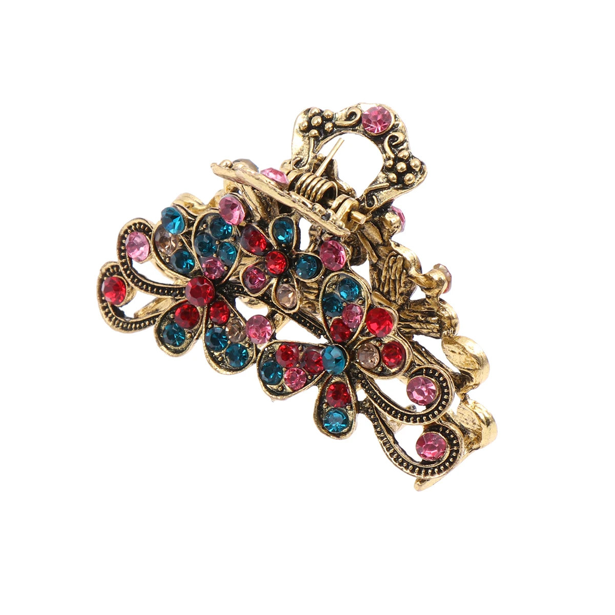 

Vintage Hair Claw Clips Rhinestone Clamp for Women Girls Shower Accessories Non Slip Styling Tool Durable Hair Care Fashion