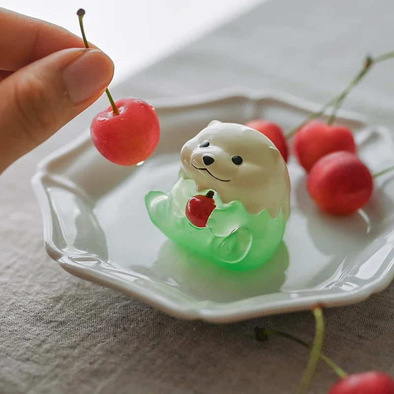 الأوراسي قضاعة غاشابون جيلي الحيوان Kawaii جمع سطح المكتب زخرفة عمل نموذج لجسم اللعب