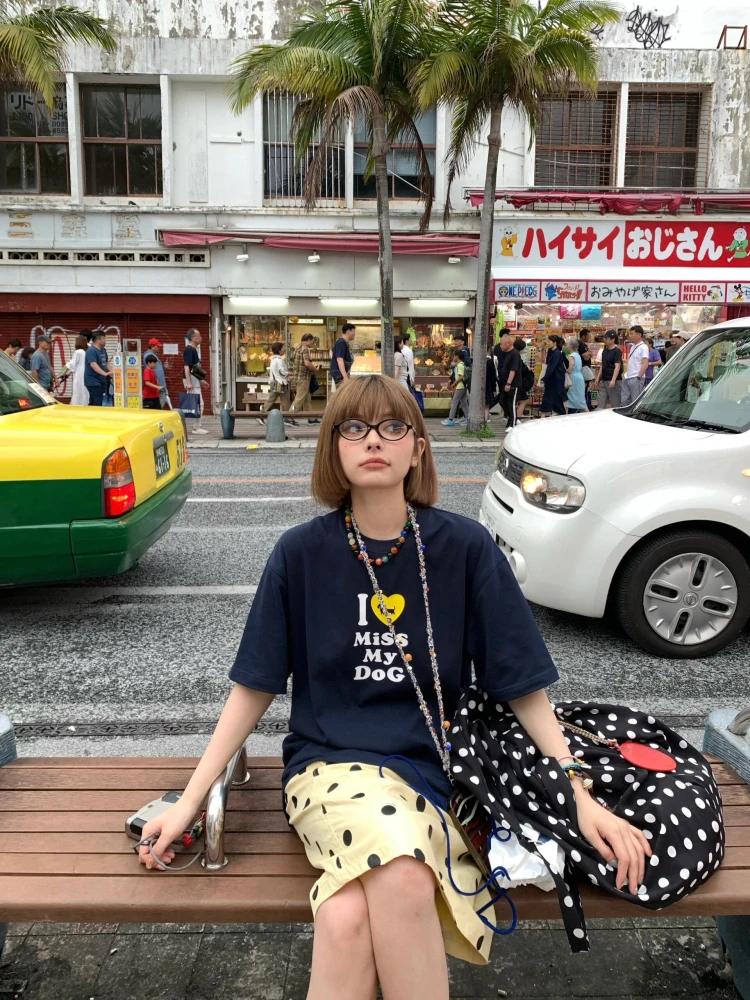 High Waist A-Line Midi Skirt Women's Summer New Casual High Quality Yellow Polka Dot Half-length Skirt Versatile Drawstring