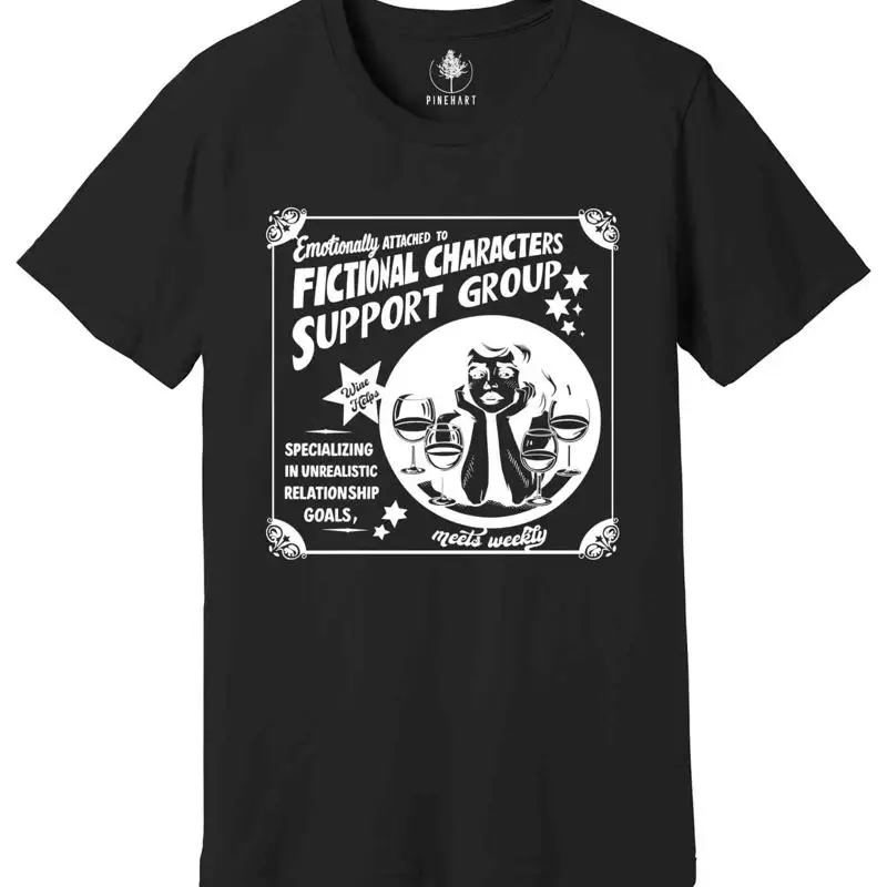 

Emotionally Attached To Fictional Characters T Shirt Retro Bookish