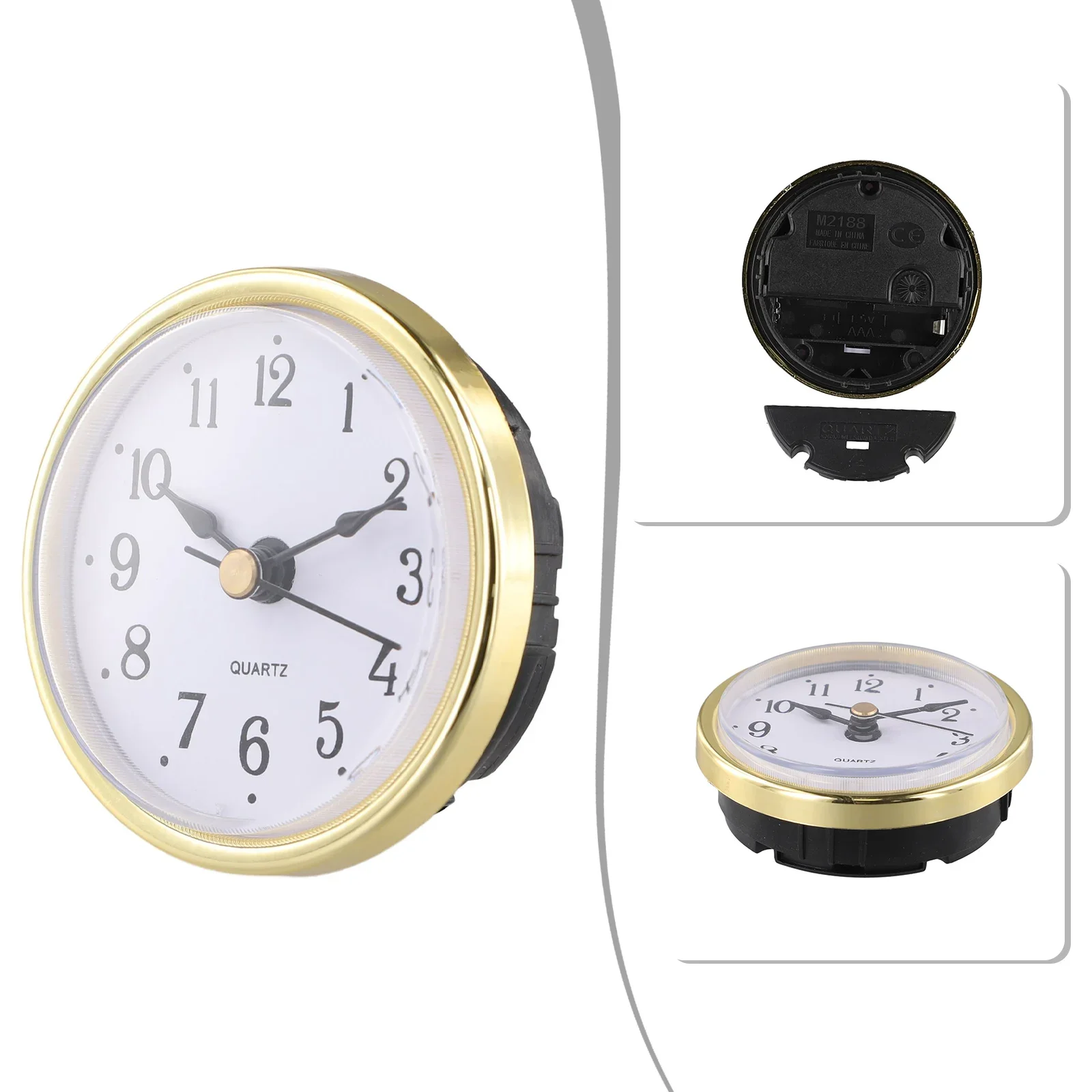 65mm Diameter Practical Versatile Usage High-Quality Quartz Clock Inserts Clock Inserts Movement Replacement 65MM