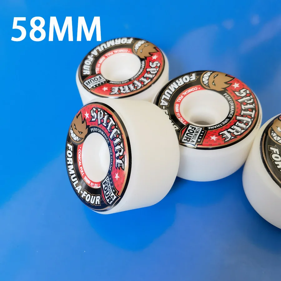 58MM spitfire skateboard wheel full conical shape 99D 101D good quality pu polyurethane skate wheel