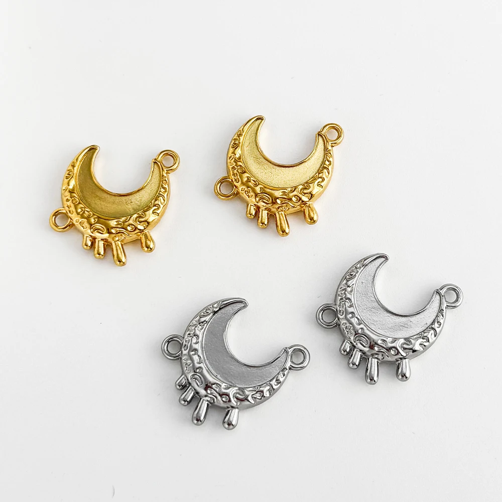 

Cordial Design 22*24MM 50Pcs Jewelry Accessories/Hand Made/Stainless Steel Connectors For Pendant Bracelets/Moon Shape #195549