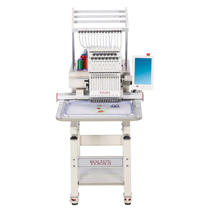 

Boltons Tools Commercial Embroidery Machine with 15 Needles 13" x 20" for Cap Hat T-Shirt Laser Positioning