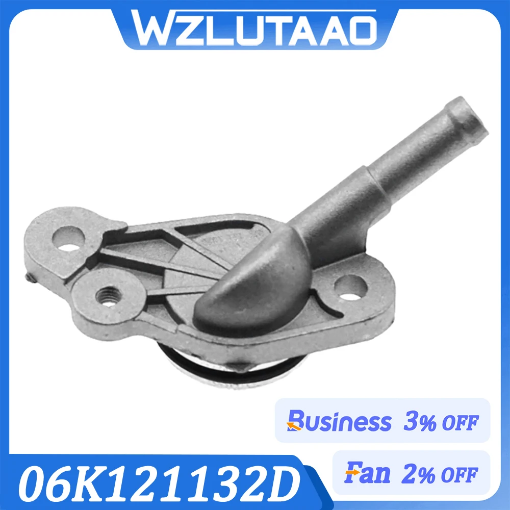 

1/2/5/10X Aluminum Thermostat Housing Coolant Flange 06K121132 06K121132F 06K121132D 06K121132C For Audi A4 A5 Q5 VW Golf Jetta