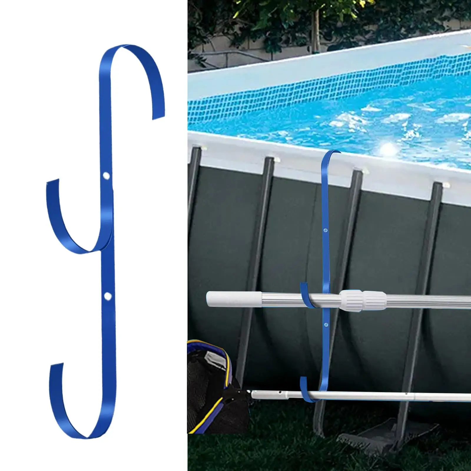 Pool Pole Hanger, Pole Hanger Hook, Pool Hook, Bracket, Fence Hook, Organizer