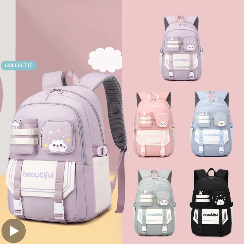 

Child Backpack School Bag Back Pack For Girl Children Class Primary Schoolbag Kawaii Cute Little Bagpack Bookbag Kindergarten