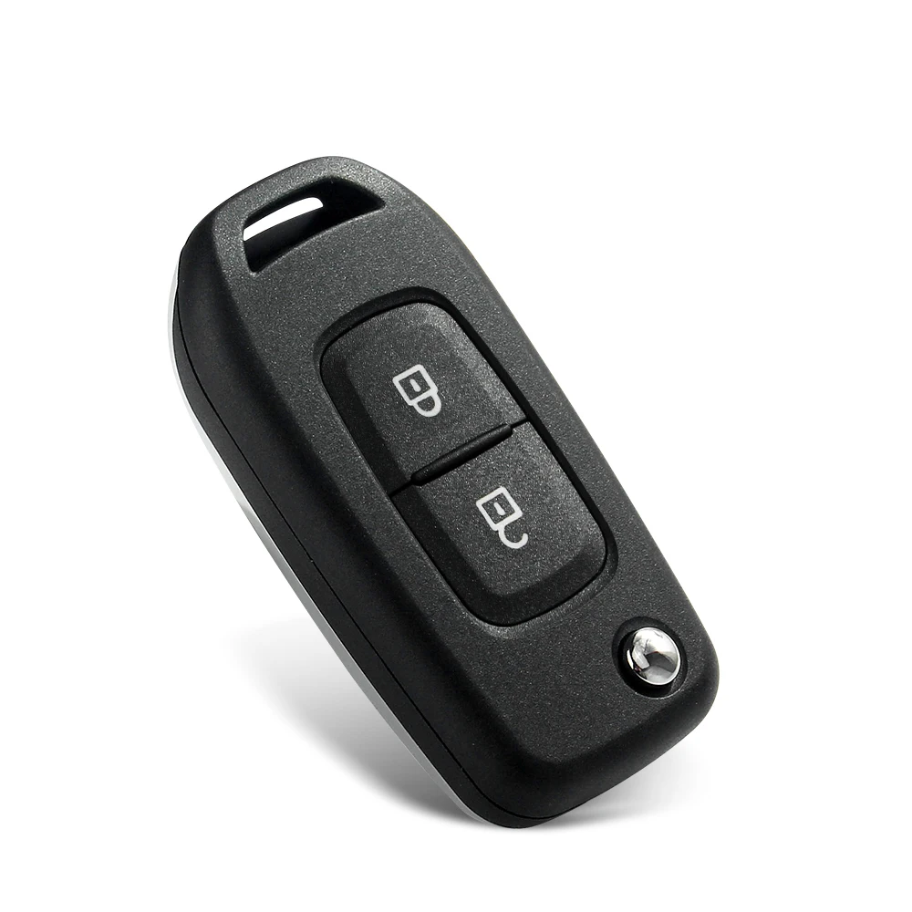 KEYYOU Modifizierte Klappbare Autoschlüsselhülle für Renault Symbole Logan Sandero Trafic Lodgy Dokker Duster Dacia 2/3-Tasten – Detail 3