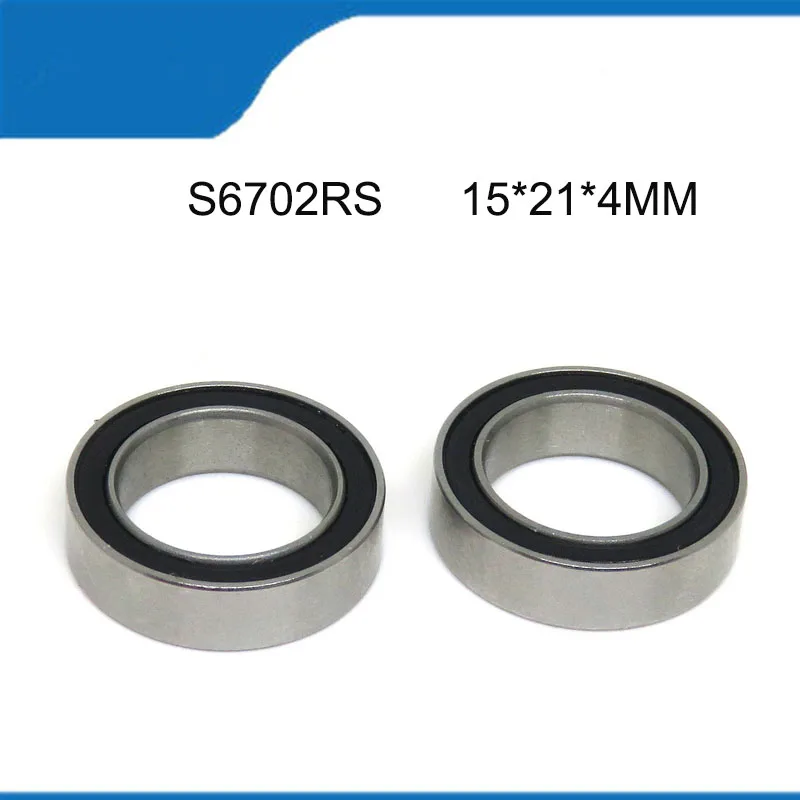 S6702RS (15*21*4 MM) 5/10PCS Sell Hot High Quality Corrosion Resist Stainless Sealed Deep Groove Ball Bearing Shaft (ABEC-5)