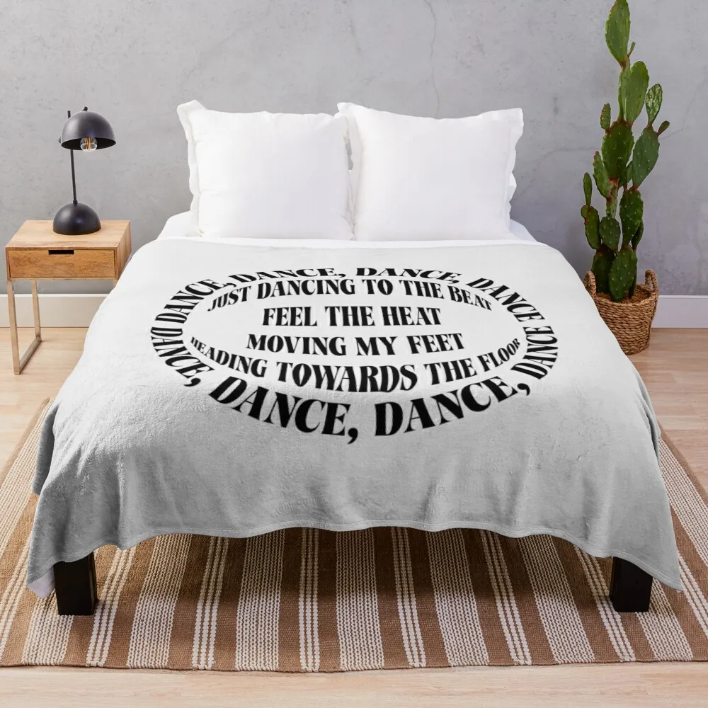 

Just dancing to the beat Feel the heat Moving my feet Heading towards the floor Disco Club - Retro-Inspired Letter Throw Blanket