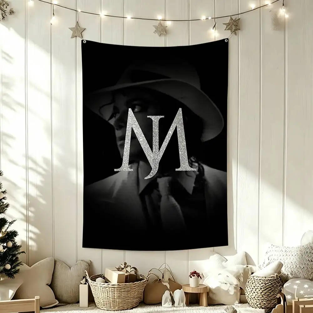 M-Michael J-Jackson Flags Wall Hanging Tapestry Outdoor Garage Room Decorative flag Background