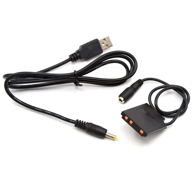 USB to DC Cable 4.0x1.7mm Male Plug CP-45  NP45 Li40B Li42B Dummy Battery for Pentax D-Li63 Fuji NP45 Nikon EN-EL10 KLIC-7006