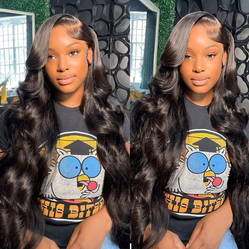 200 Density 30 40 Inch Body Wave 13x4 HD Transparent Lace Front 100% Human Hair Wigs 13x6 Lace Frontal Wigs For Black Women