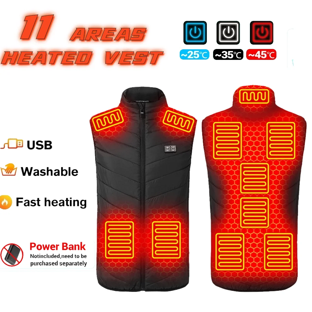 

Winter Cold Warm Fever Vest Clothing Winter Outdoor Sports Warm Jacket Outdoor Leisure Sports Outdoor Vest Heated Jacket