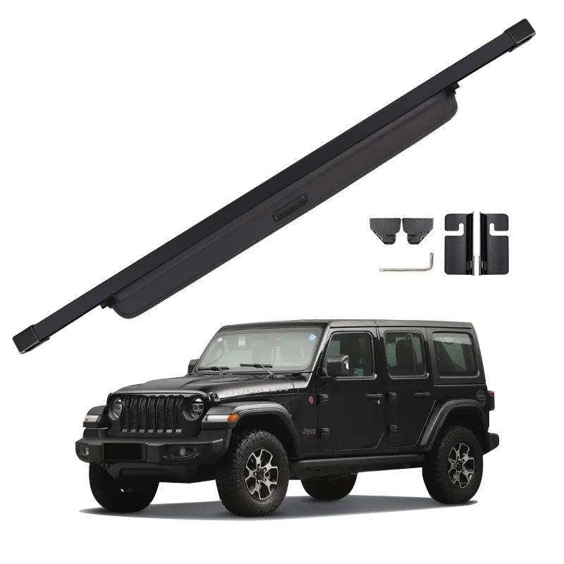 For Jeep Wrangler JL 4 Door with/Hard Top 2018-2023 (Not For 2.0T 4XE & Soft Top),Trunk Cargo Cover Luggage Shade Accessories