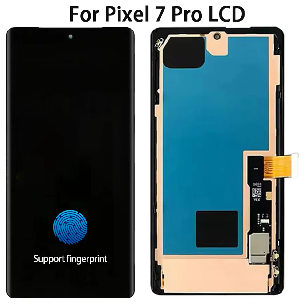 Wyświetlacz AMOLED do Google Pixel 7 Pro, model GP4BC GE2AE, wraz z ramką, ekranem dotykowym i modułem digitizera – zestaw do wymiany. — zdjęcie produktu 3