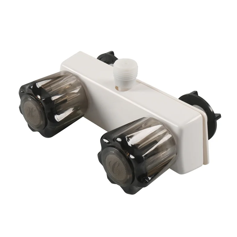 

Dual Knob For RV Shower Faucet With Integrated Valve Diverter For RV/Motorhome Camper Van Installations Travel
