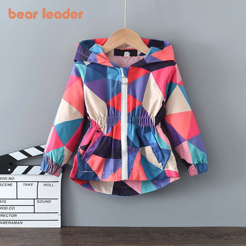 Bear Leader Kids Girls Spring Autumn Long Jackets 2023 New Fashion Kids Baby Butterfly Appliques Coats Casual Outerwear For 1-6Y