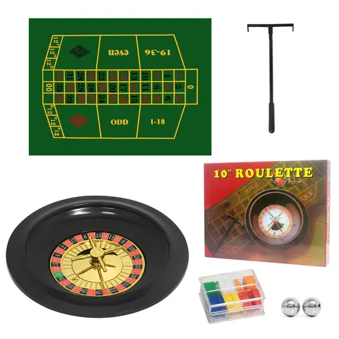 Game Set with  2 Pairs of Poker,Game Table Mat,Rake