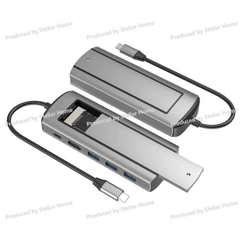 Type-c Docking Station Usb Hub Multifunction Hub SSD M.2 Mobile Hard Drive Enclosure Docking Station