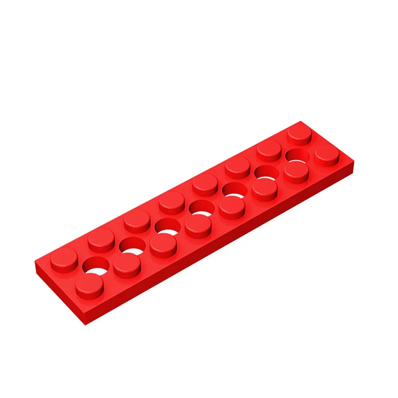 Gobricks 10Pcs MOC Brick Particles 3738 High-tech Plate 2 x 8 With 7 Holes Building Blocks Kids DIY Educational Spare Parts Toys