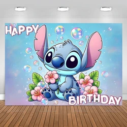 Disney Lilo & Stitch Photography Backdrop Children's Birthday Decor Background Party Supplies Baby Shower Banner Photo Studio