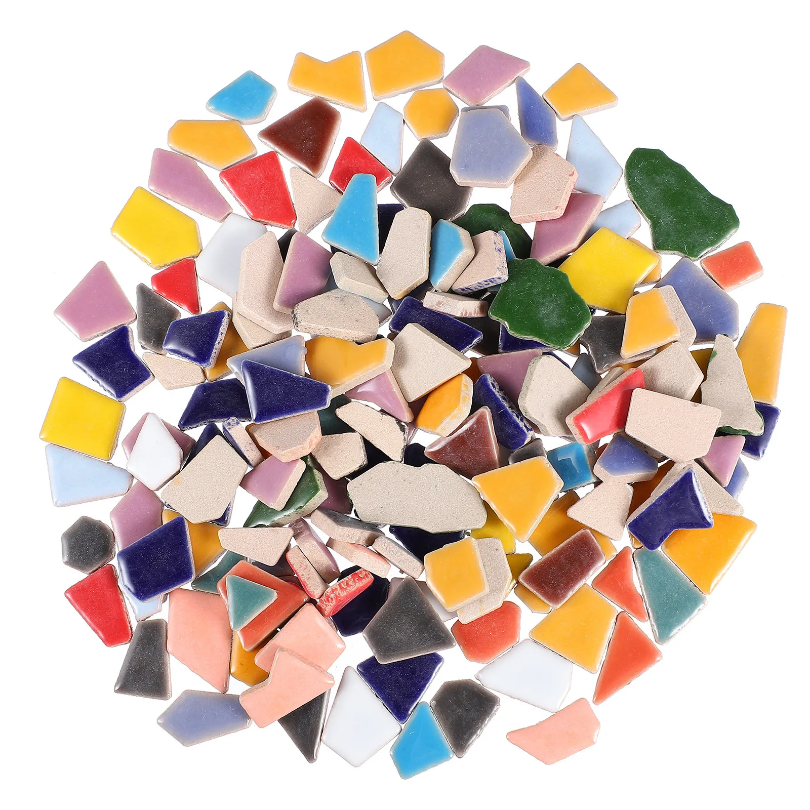 

200G Ceramic Mosaic Pieces Bright Irregular DIY Tiles for Art Craft Projects Home Park Garden Decoration Glazed Assortment