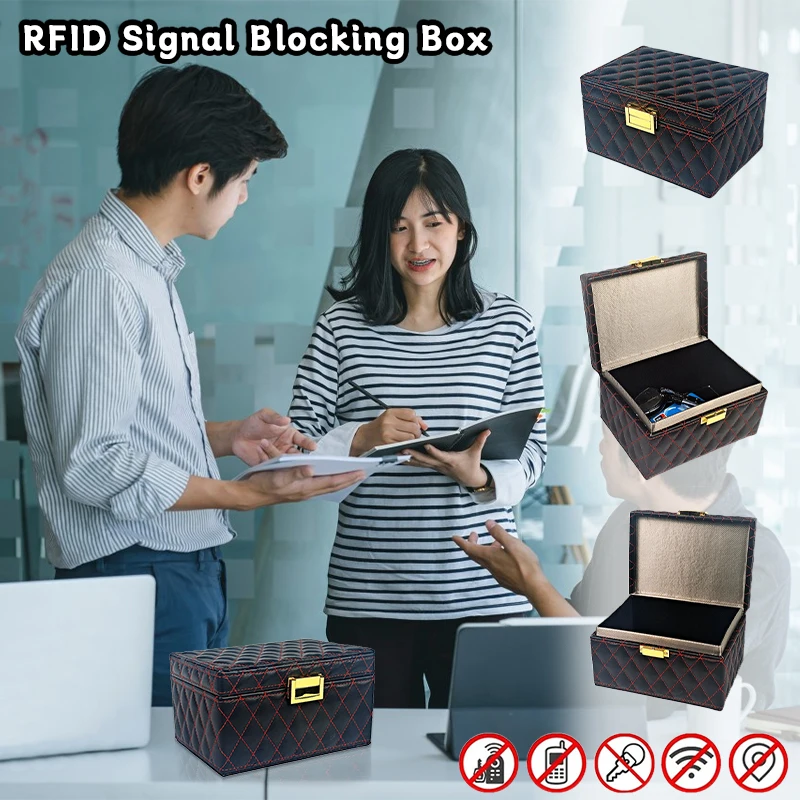 Auto Schlüssel Telefon Box Auto Signal Blocker Box Faraday Käfig Diamant Gitter Anti-Diebstahl-Blockierung Sicherheit schlüssel losen Schutz Anti-Strahlung