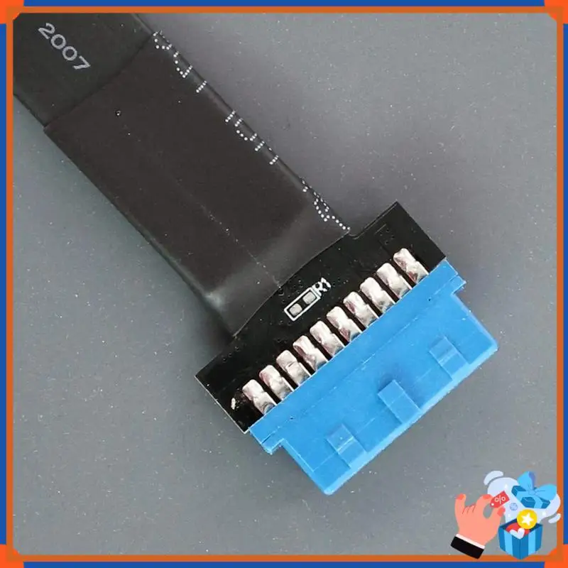 Compact USB 3.0 Type-C To Type-E 19/20P Internal Mainboard Flat Ribbon Cable Extender For ITX/ATX Pcs