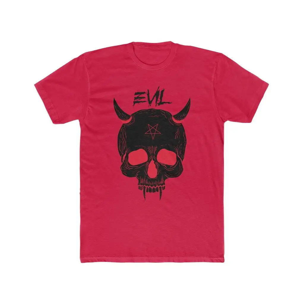 

Мужская хлопковая футболка Evil Demon Skull Horror Halloween