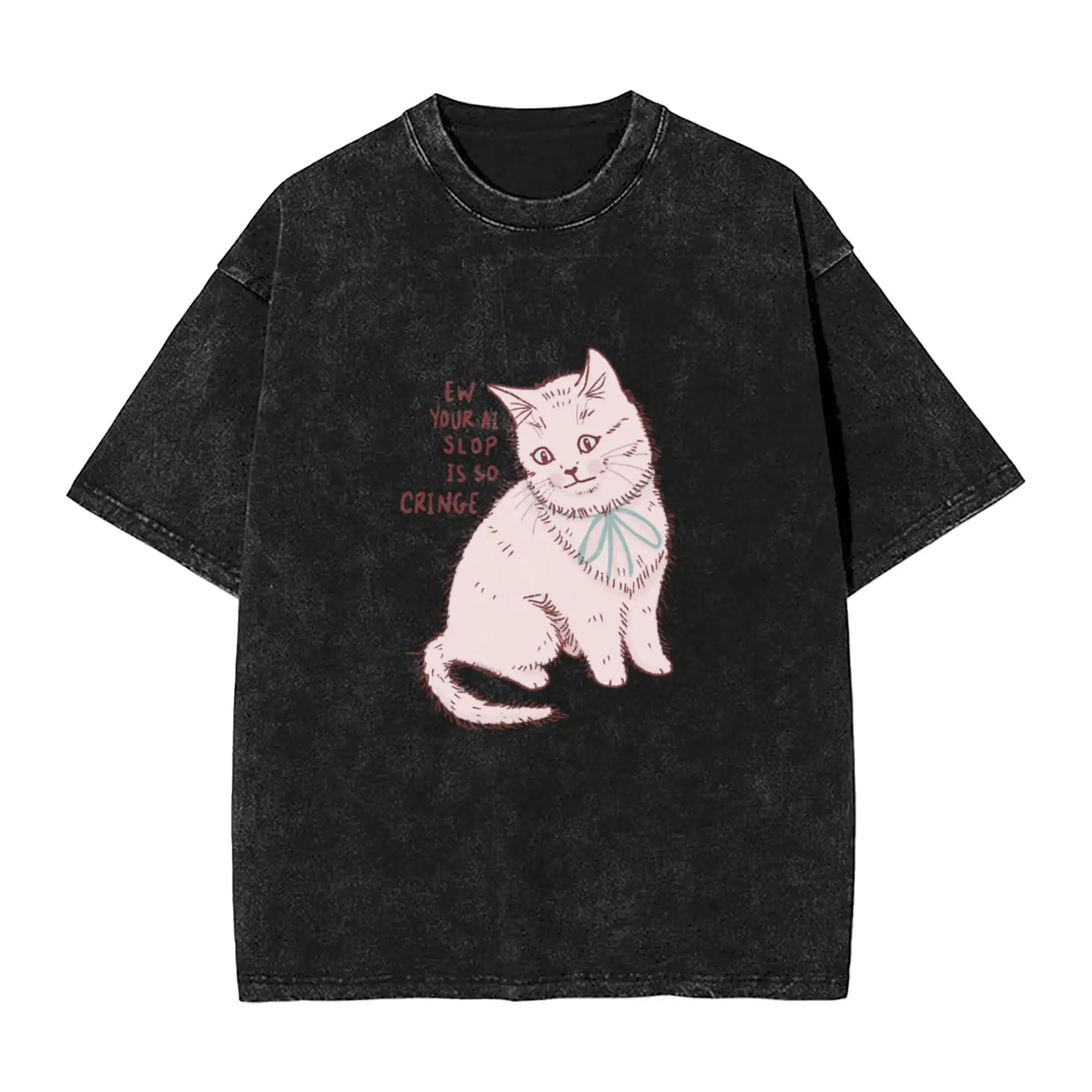 Making My Cat Cringe Classic Trendy A T-Shirt Oversized Short Sleeve Men's Women's Cotton Tees Tops