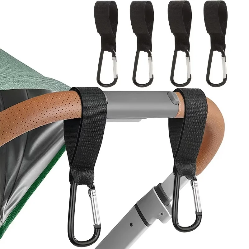 1/2/3/5Pcs Baby Stroller Hook Clip Aluminum Alloy Carabiner Cart Diaper Bag Shopping Pram Hook Hanger Stroller Accessories