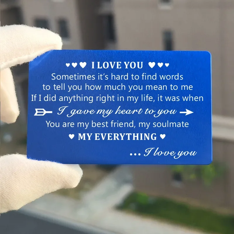 Иногда важко в кошельке, подкладке из металлического алюминиевого листа, визитная карточка с гравировкой на заказ, памятный подарок на День святого Валентина