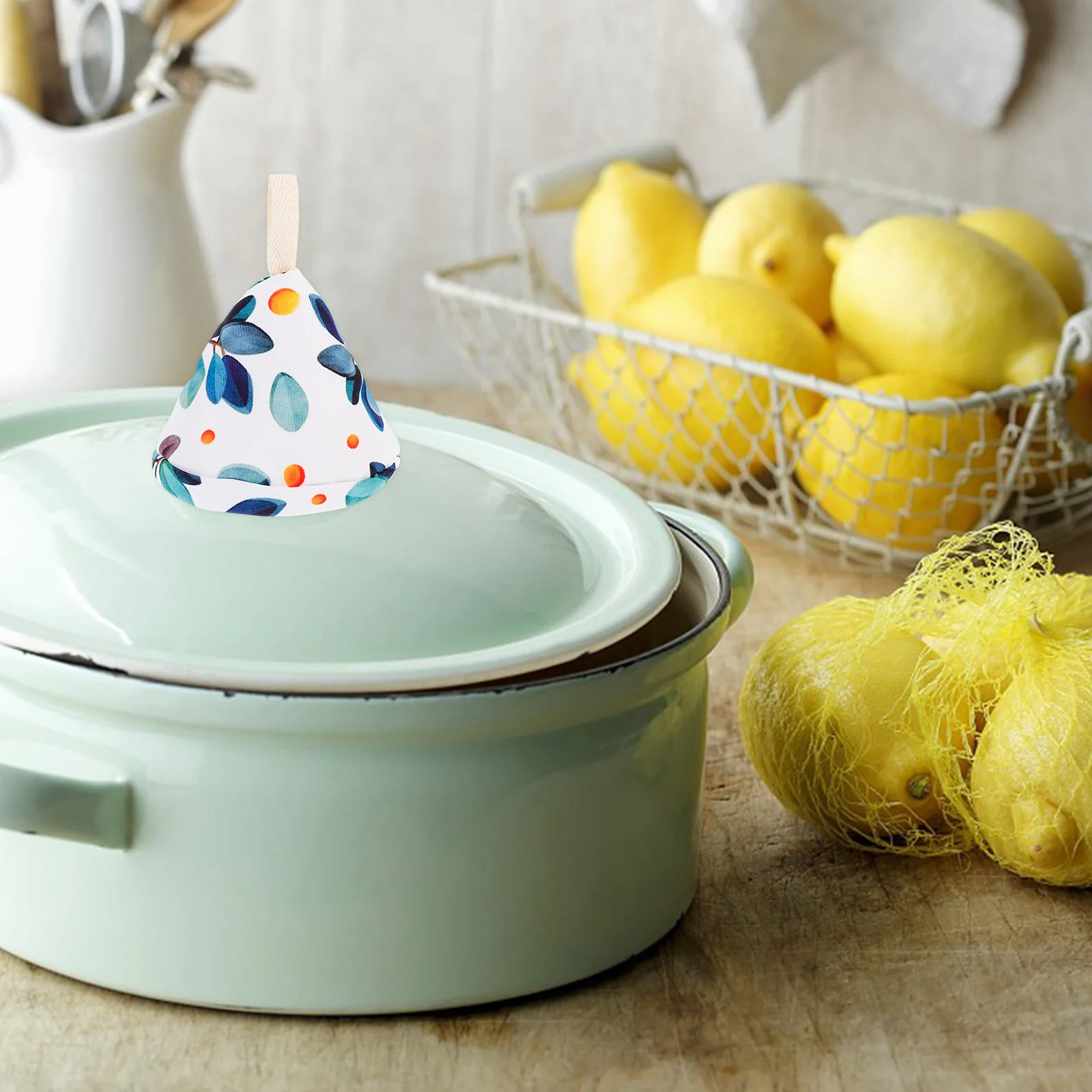 

4pcs Triangular Pot Lid Cover Heat Insulated Anti Scald Kitchen Cookware Accessories Cotton High Temperature Resistant