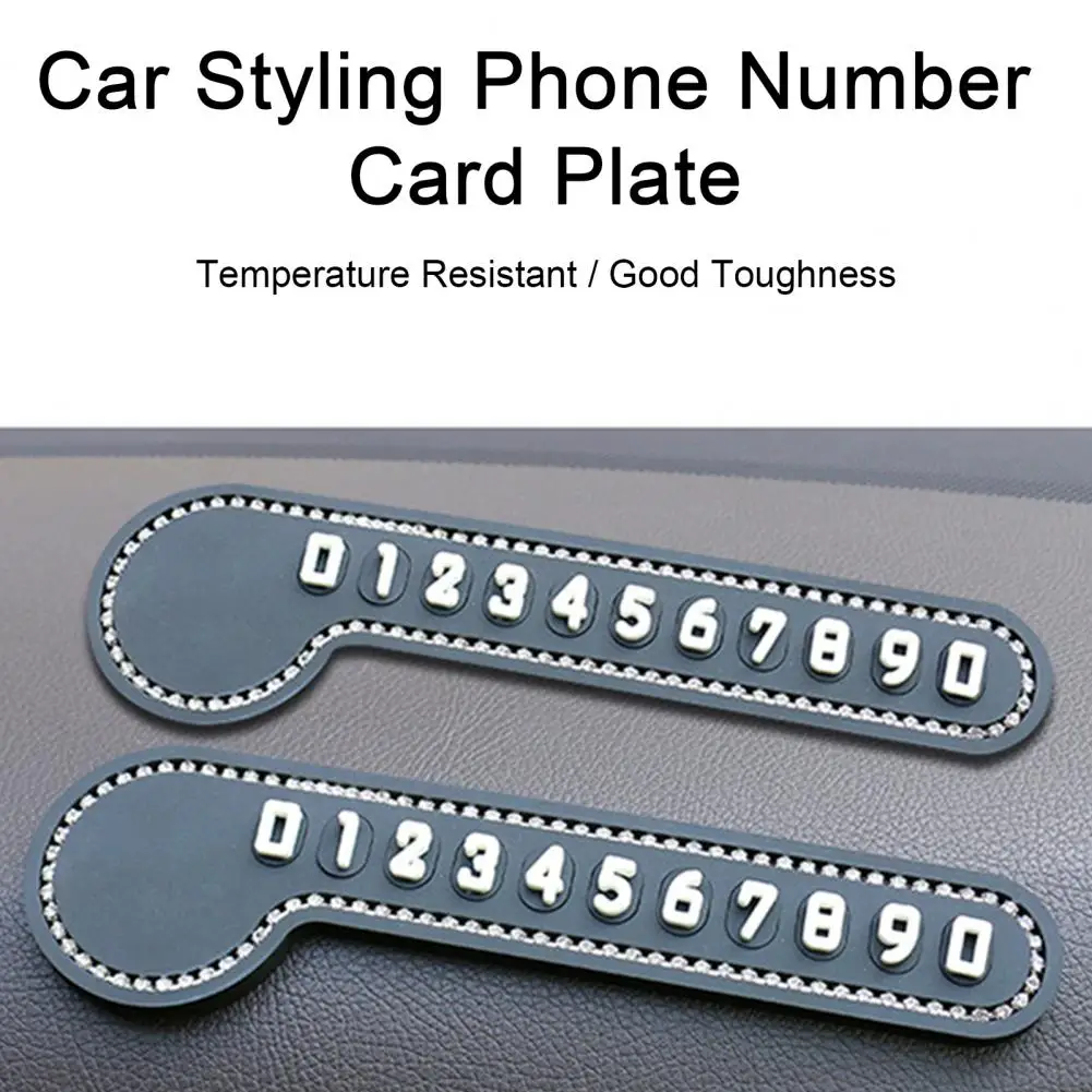 Practical Car Parking Card Sun-resistant Colorfast Anti-aging Car Temporary Parking Card Automobile Accessories