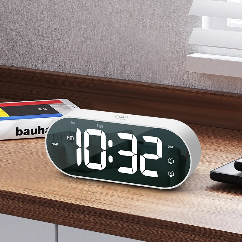 2022 New LED Alarm Clock Multi Functional Bedside Digital Electronic Clock Infinite Control Countdown USB Charging Version Clock