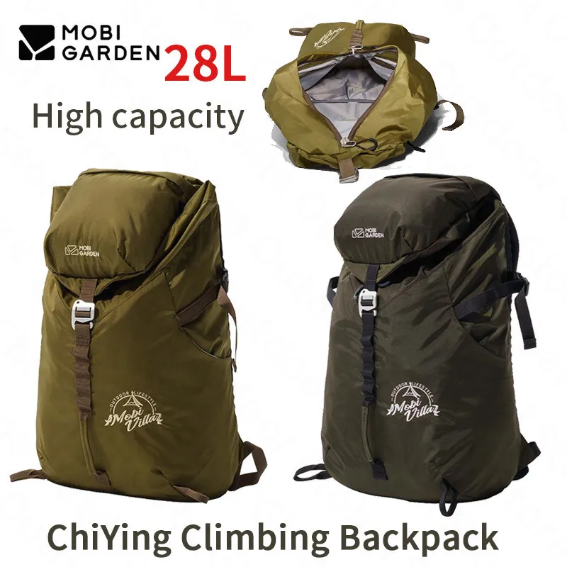 Mobi Garden 750g Ultralight Camping Backpack 28L High Capacity Sports Bag Portable Waterproof Knapsack Outdoor Travel Hiking Bag