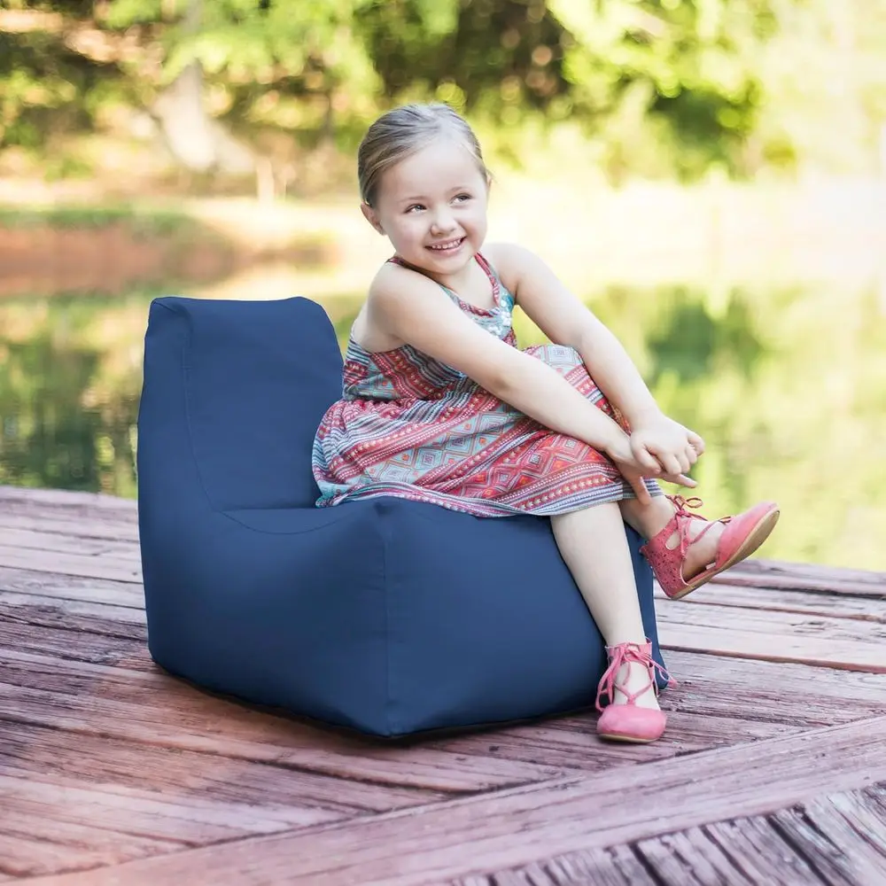 

Children's Navy Outdoor Bean Bag Chair for Garden