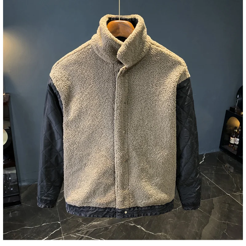 

Морозостойкая и фланелевая джинсовая куртка для мужской моды зимы 2025, утолщенная, теплая, повседневная и износостойкая джинсовая куртка.