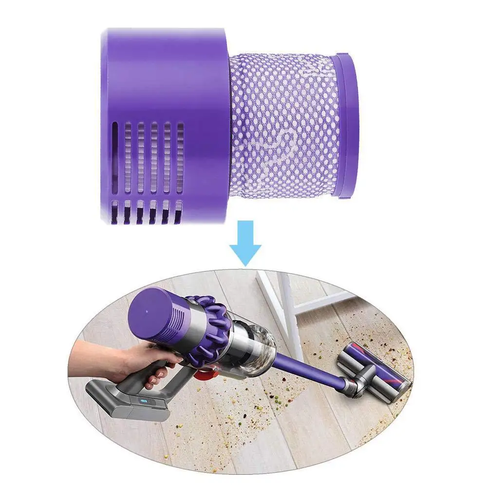 Washable Big Filter Unit For Dyson V10 Sv12 Cyclone Animal Absolute Total Clean Cordless Vacuum Cleaner, Replace Filter