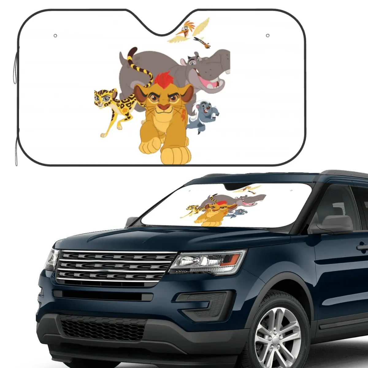 

Солнцезащитный козырек с изображением льва, лобовое стекло автомобиля, переднее лобовое стекло, солнцезащитный козырек, аксессуары, чехлы