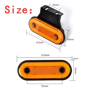 10pcs/4pcs 12V-24V LKW-Seitenmarke Leicht-LED-Anhängerreflektor Van-Clearance-Lichter für Scania für DAF-Truck nach Isuzu 8 Hauptverkäufe Scania Neon - №2