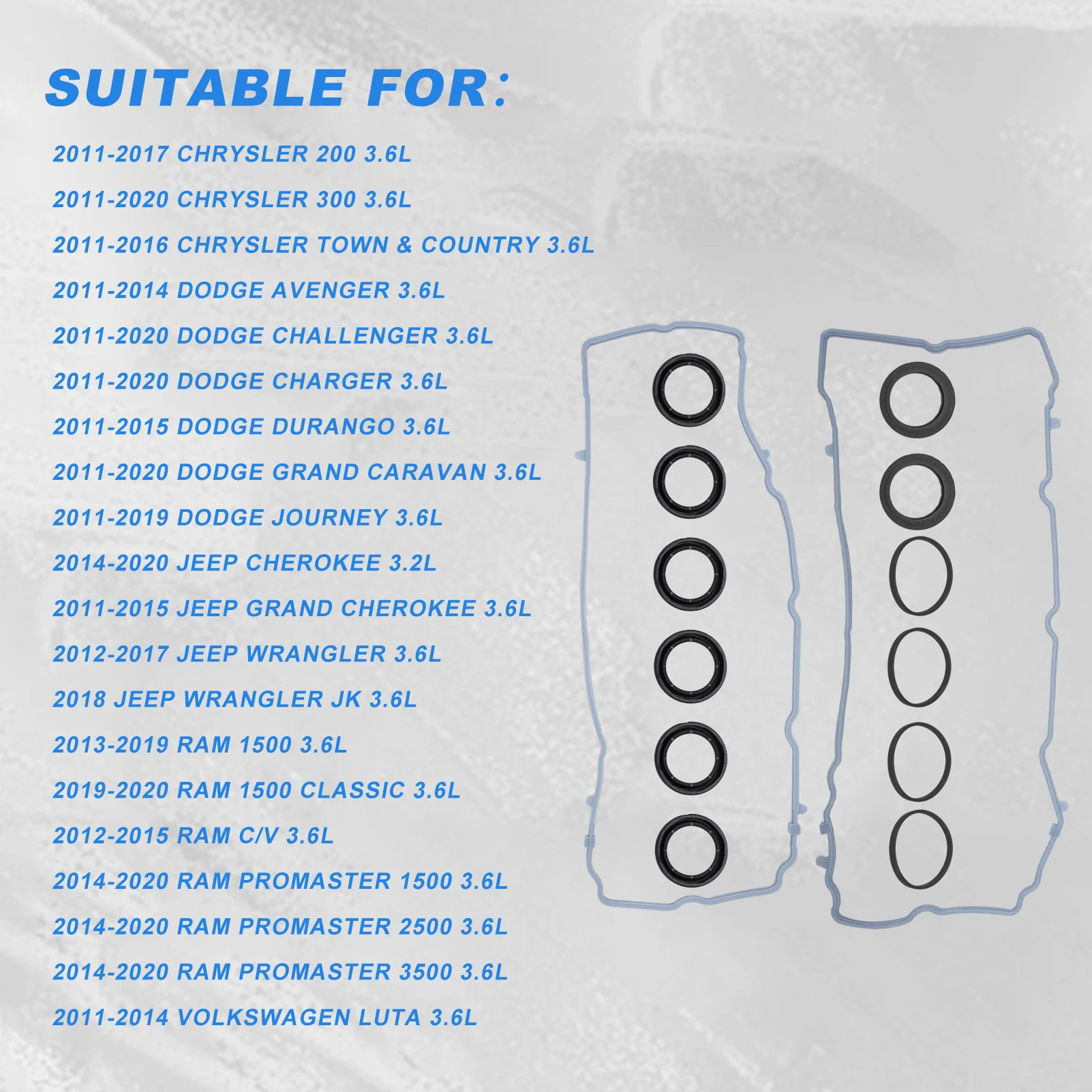 Valve Cover Gasket Set Replace Parts VS50805R 5184596AE for Jeep Cherokee Wrangler JK Car Accessories