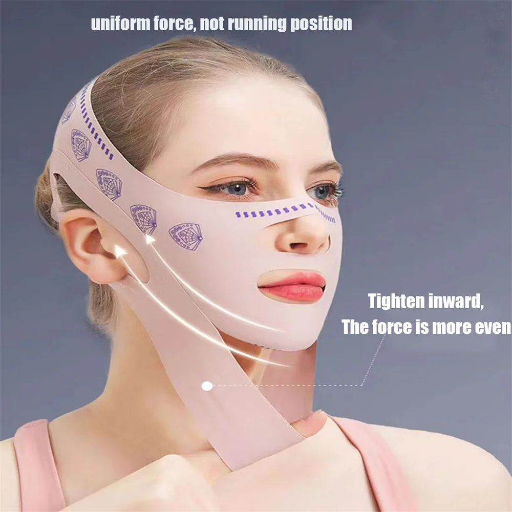 Beauty Face Sculpting Sleep Mask, Double Chin Reducer,V Shaped Slimming Face Mask, Reusable Facial Shaped UP Lift Mask- Anti-Agi