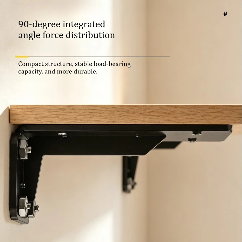Heavy-duty concealed suspended desk triangular support frame partition corner bracket wall-mounted load-bearing bracket