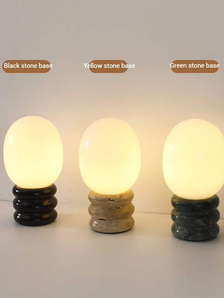 

Портативное украшение для рабочего стола, окружающее освещение, ресторан, вечеринка, бар, желтый мрамор/мармуровый стеклянный абажур, светодиодный 3 Вт 3000 К